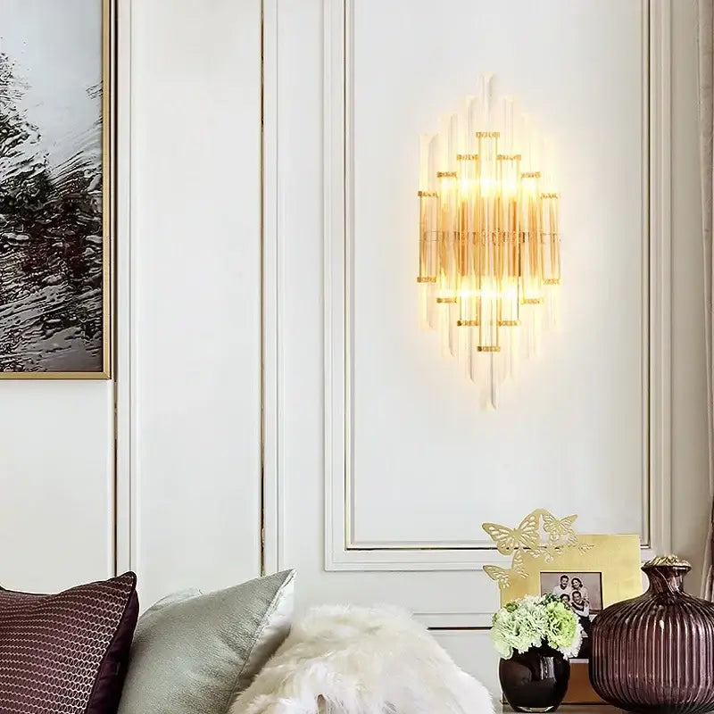 Gold LED Bedroom Wall Sconce