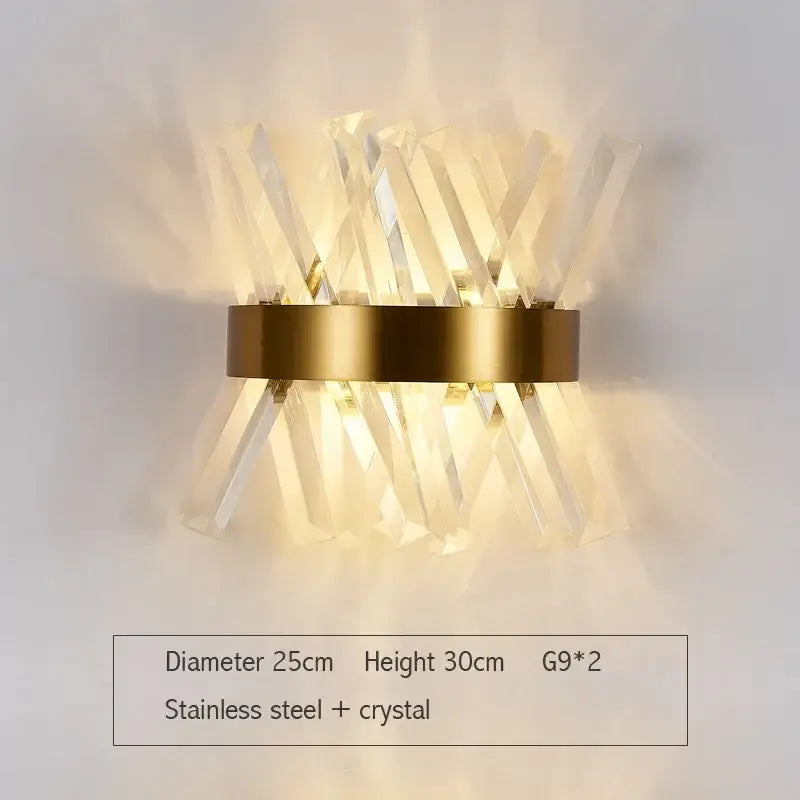 Gold LED Bedroom Wall Sconce