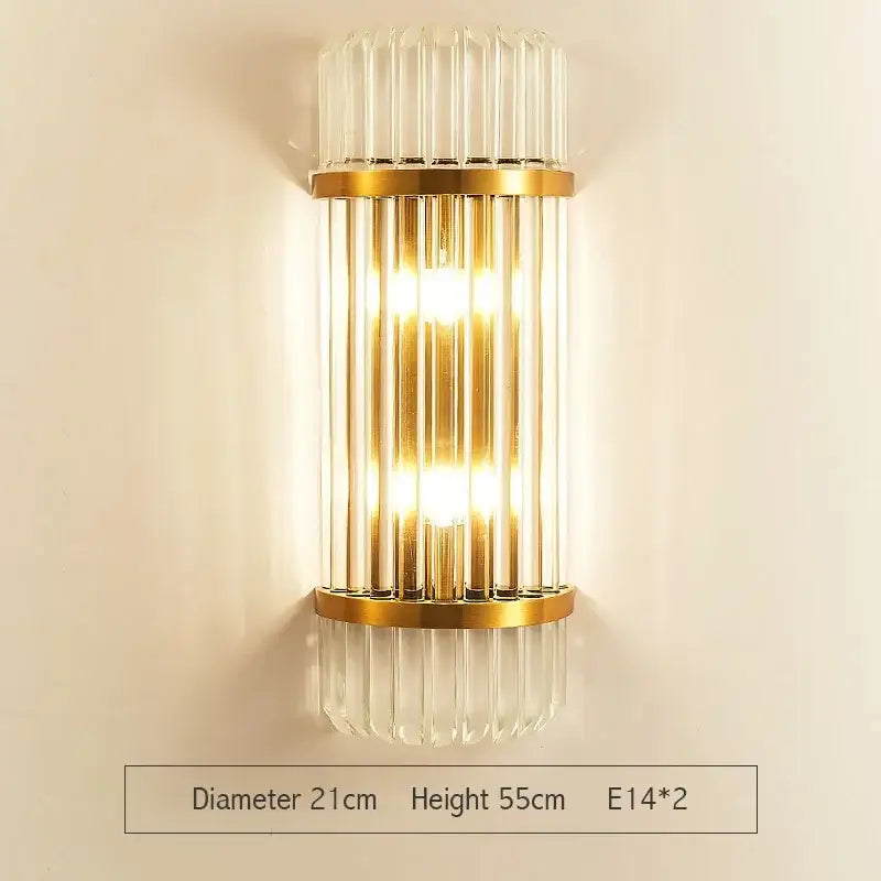 Gold LED Bedroom Wall Sconce