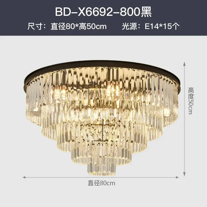 Multi-Tier Gold Chandelier