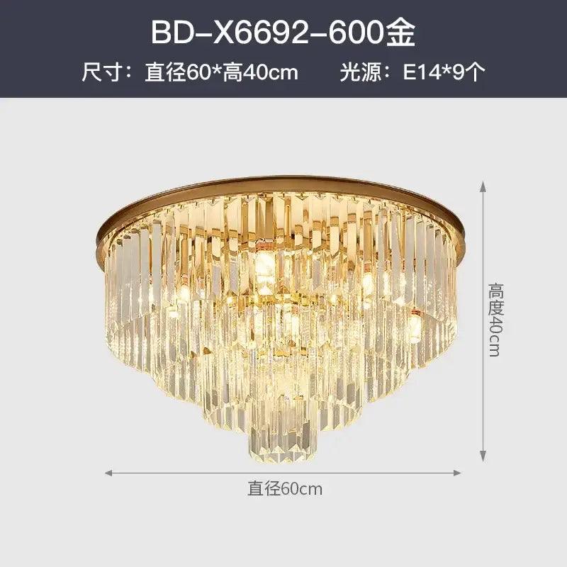Multi-Tier Gold Chandelier