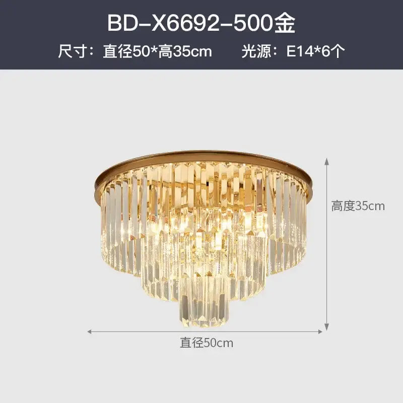 Multi-Tier Gold Chandelier
