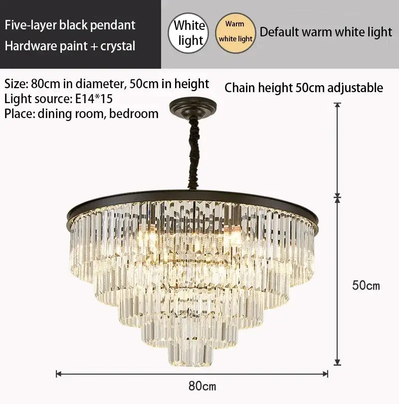 Multi-Tier Gold Chandelier