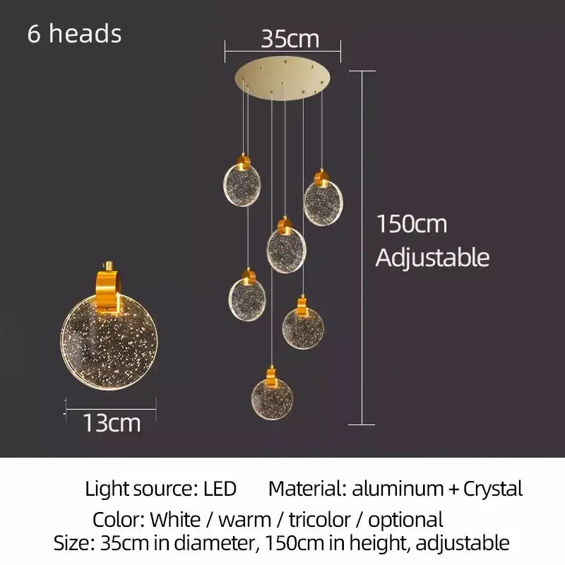 Golden Orb Crystal Chandelier