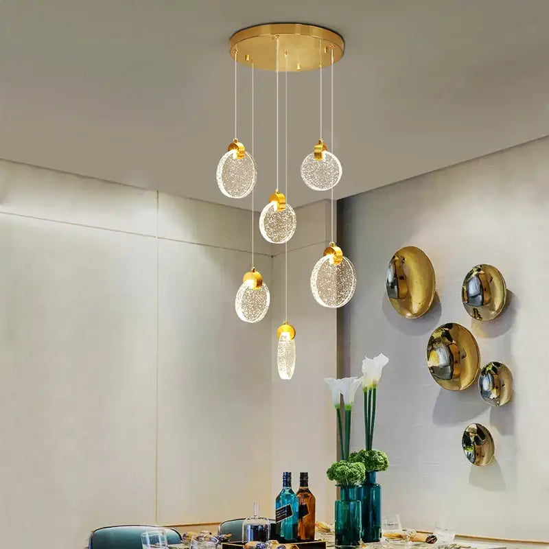 Golden Orb Crystal Chandelier