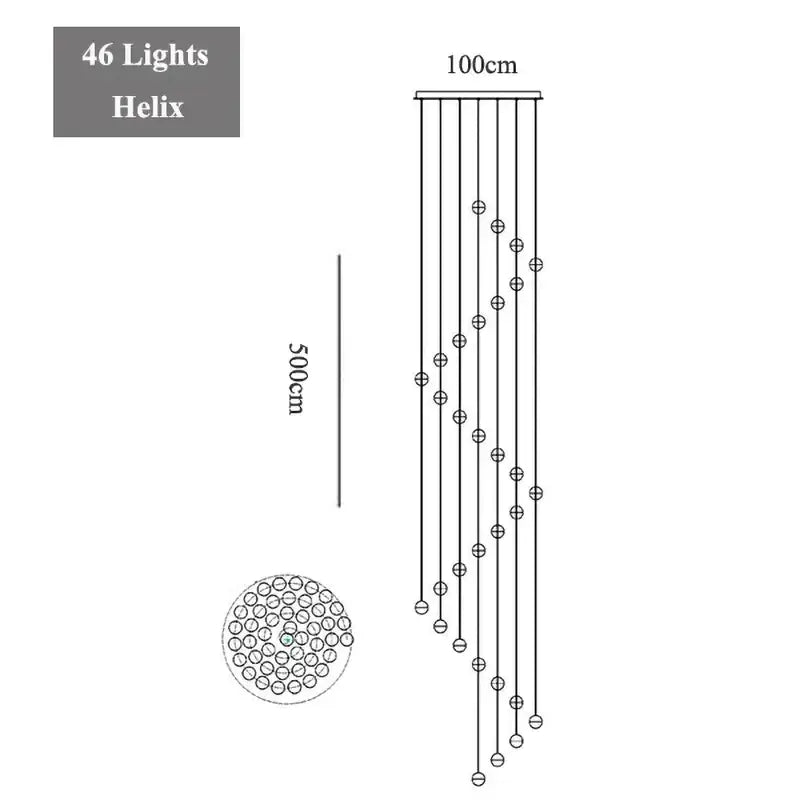 Round Crystal Pendant Light