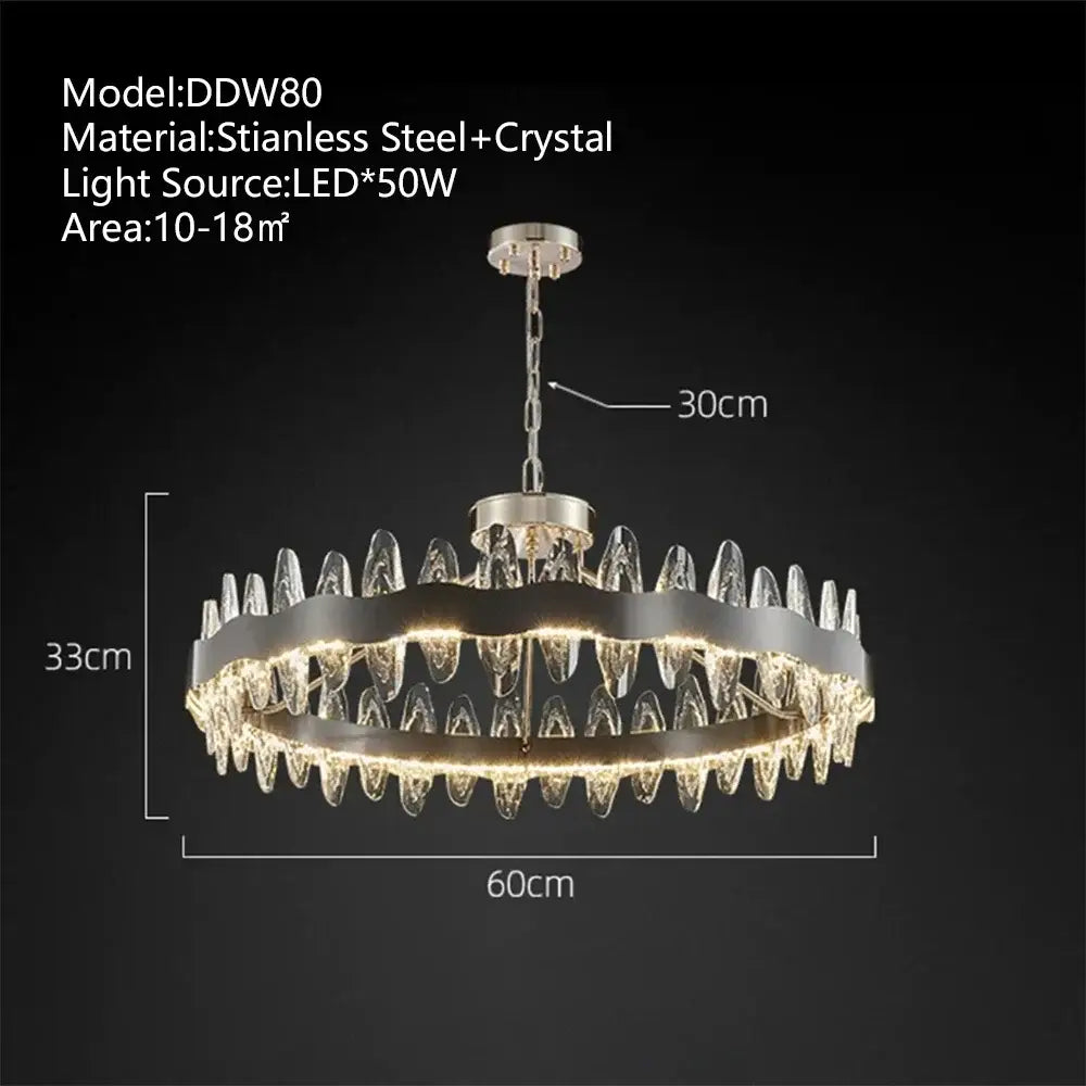 Golden Crystal Pendant Light