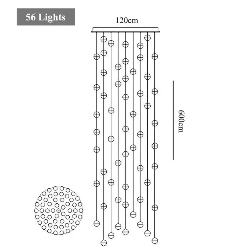 Round Crystal Pendant Light