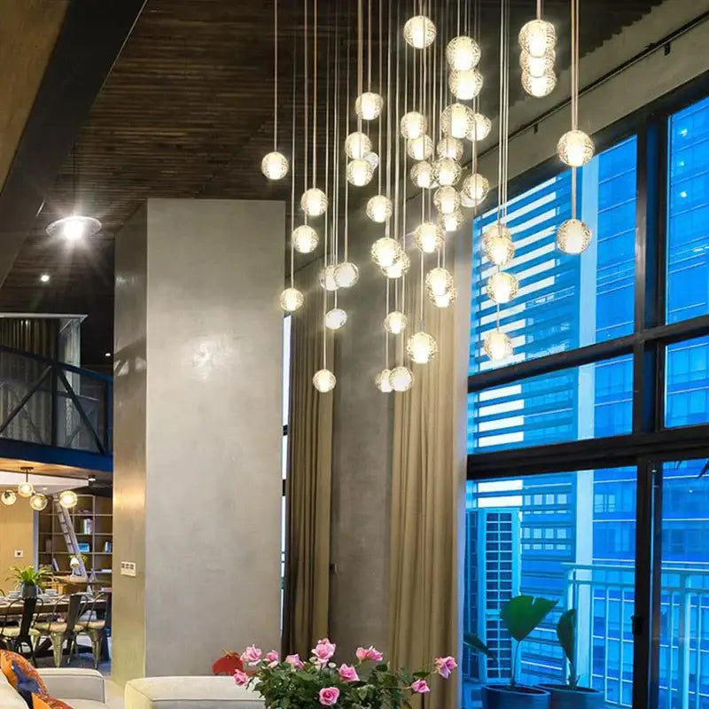 Round Crystal Pendant Light