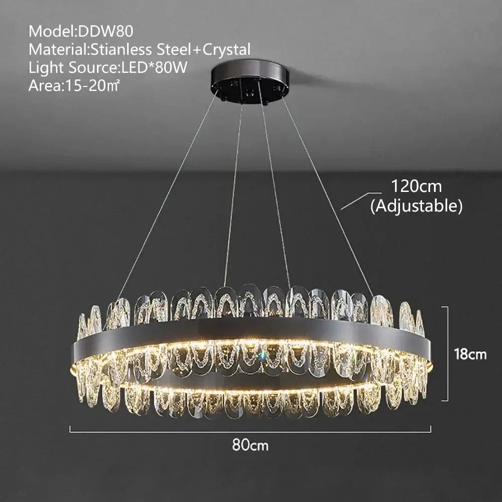 Golden Crystal Pendant Light