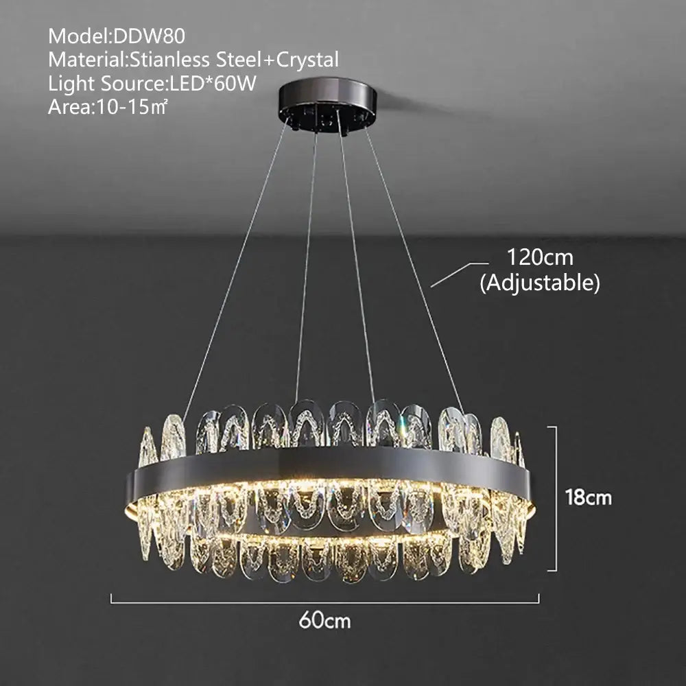 Golden Crystal Pendant Light