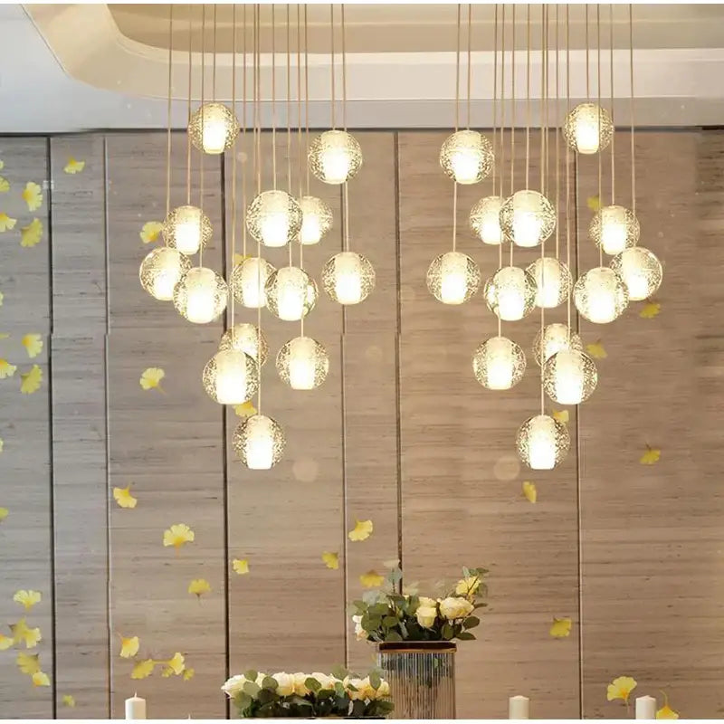 Round Crystal Pendant Light
