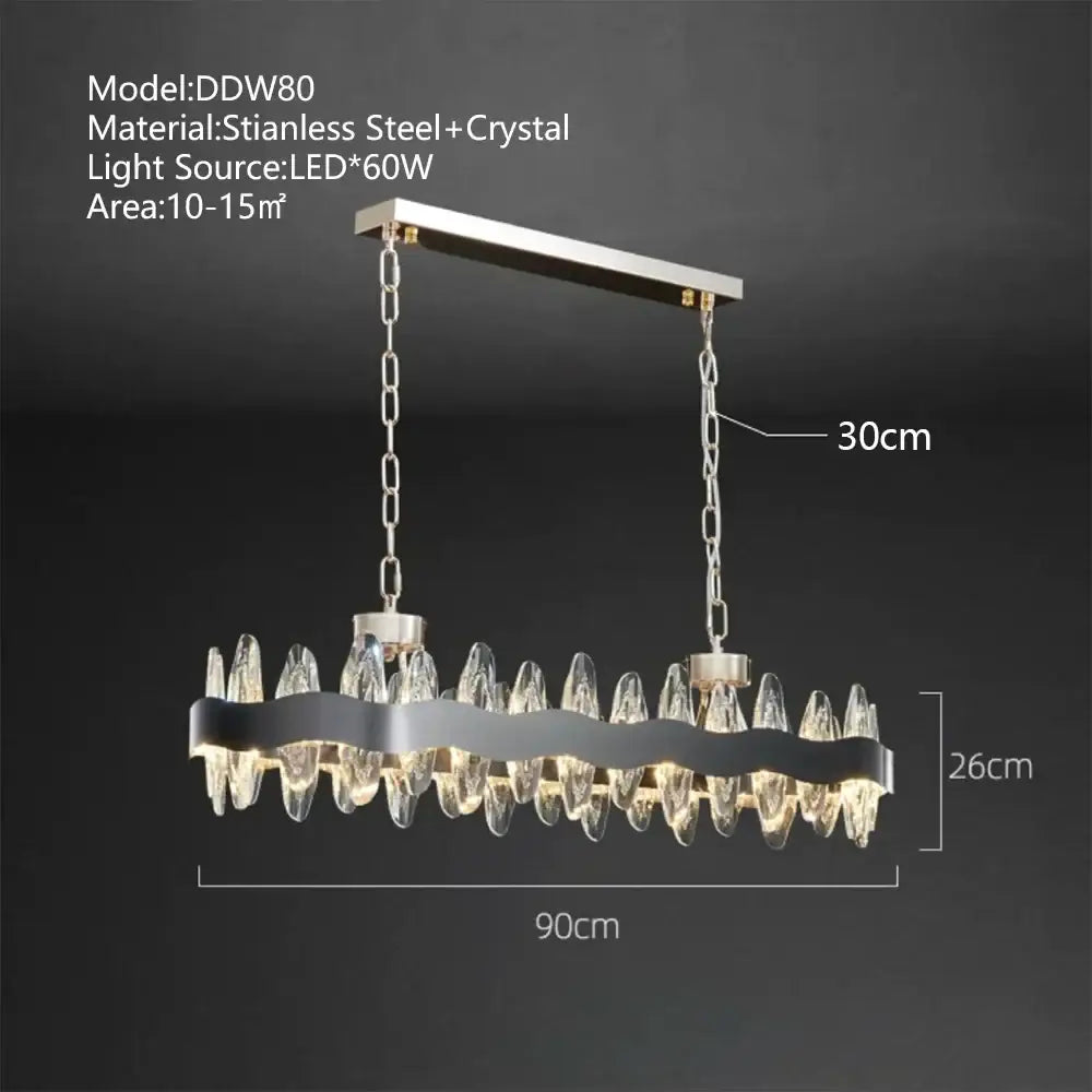 Golden Crystal Pendant Light