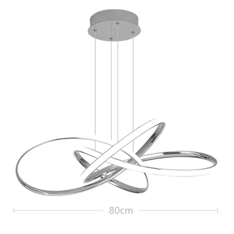 Gold Ring LED Chandelier with Remote Dimming
