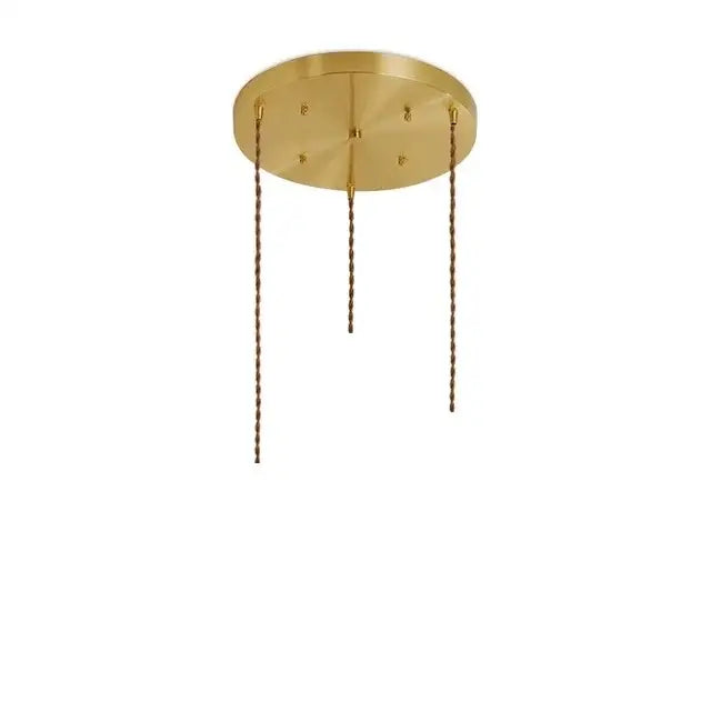 Amber Glass 3-Head Nordic Dining Pendant Light