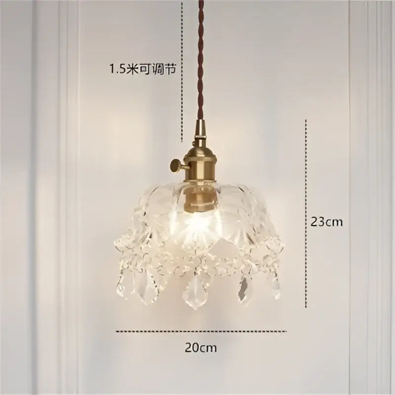 Amber Glass 3-Head Nordic Dining Pendant Light