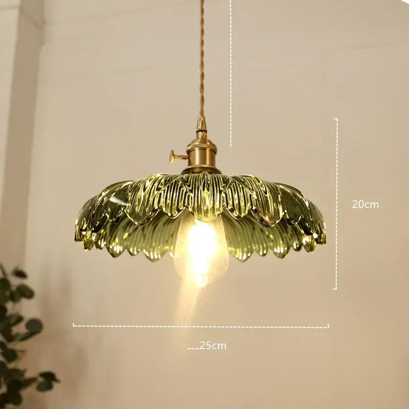 Amber Glass 3-Head Nordic Dining Pendant Light
