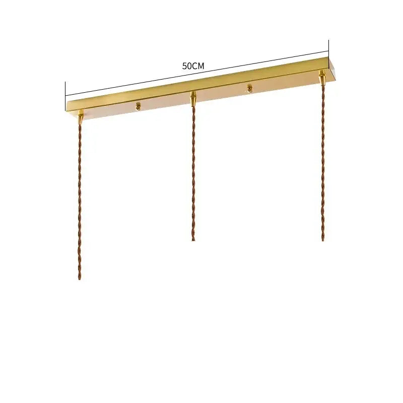Amber Glass 3-Head Nordic Dining Pendant Light