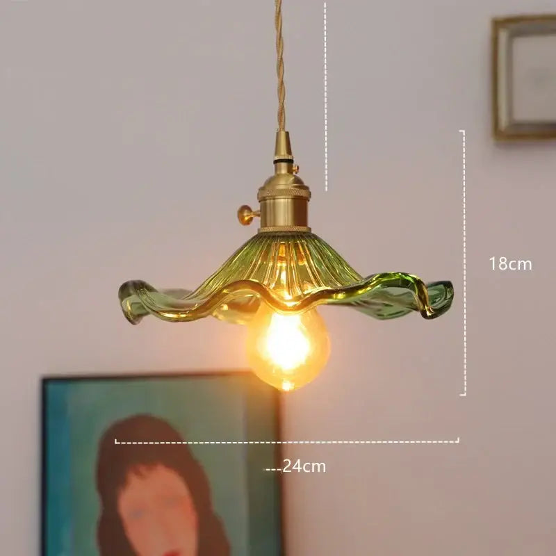 Amber Glass 3-Head Nordic Dining Pendant Light