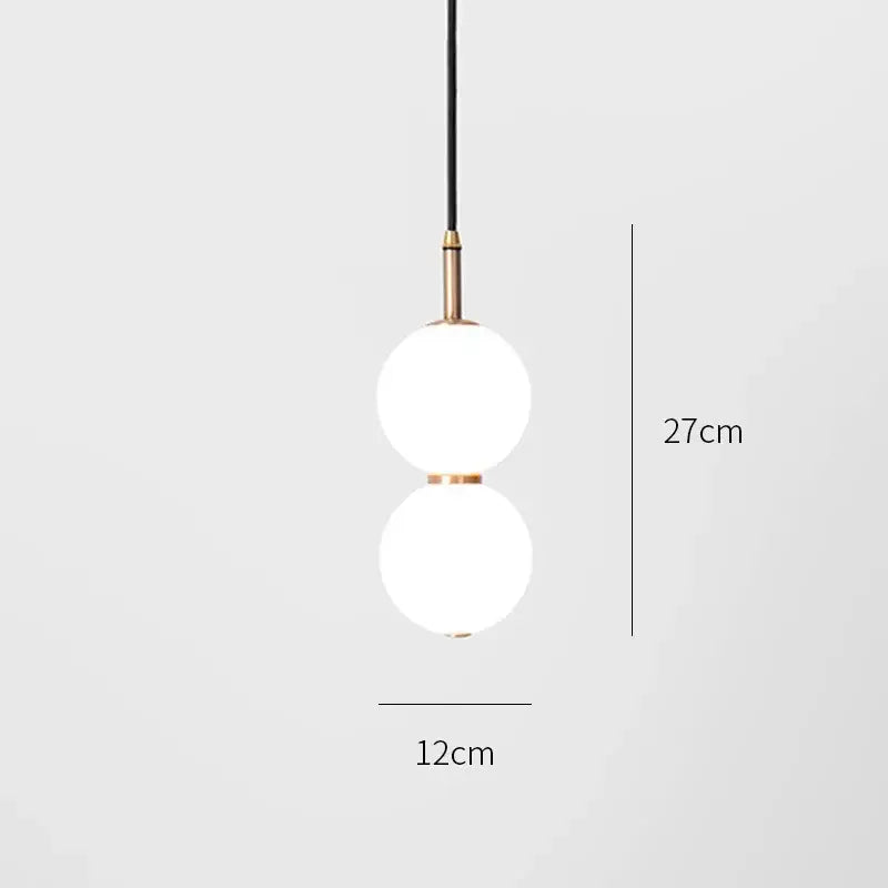 Glass Double Orb Chandelier