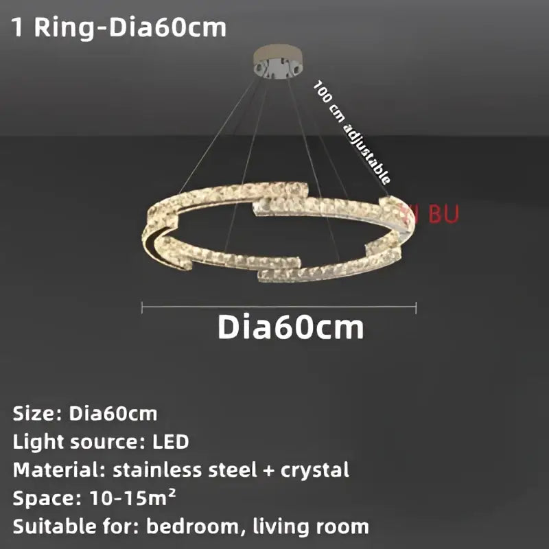 Chrome Crystal Ceiling Chandelier