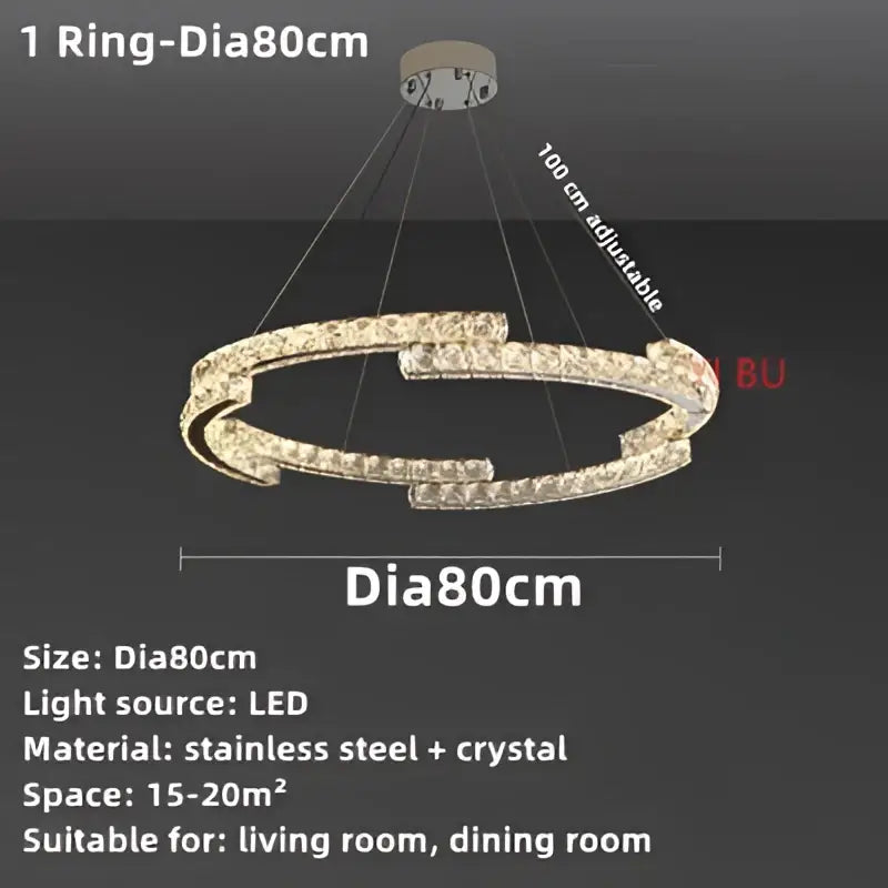 Chrome Crystal Ceiling Chandelier