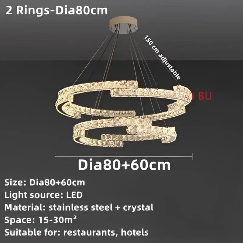 Chrome Crystal Ceiling Chandelier