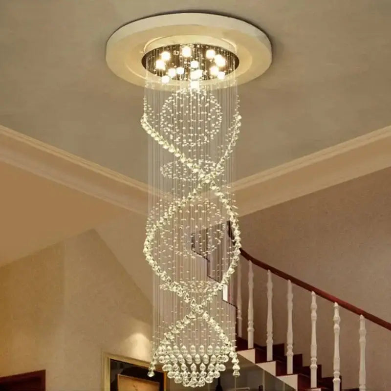 Crystal Spiral Hotel Chandelier