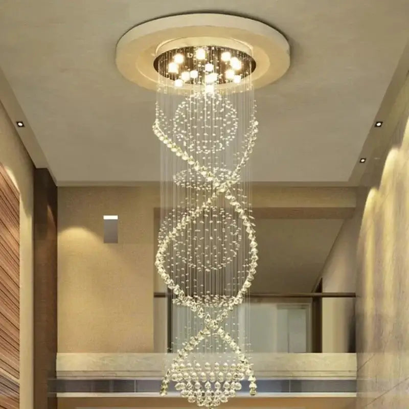 Crystal Spiral Hotel Chandelier