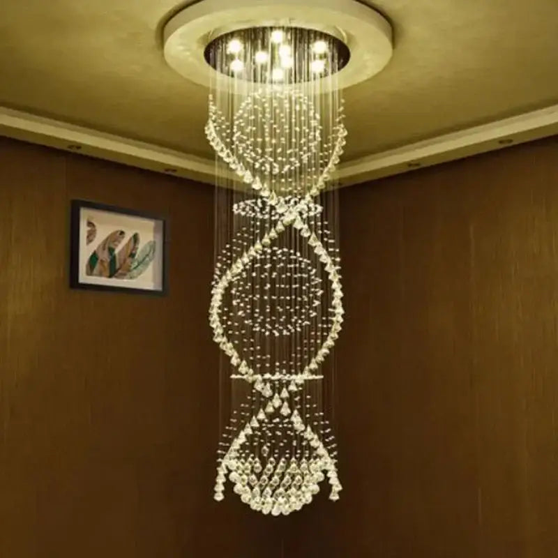 Crystal Spiral Hotel Chandelier