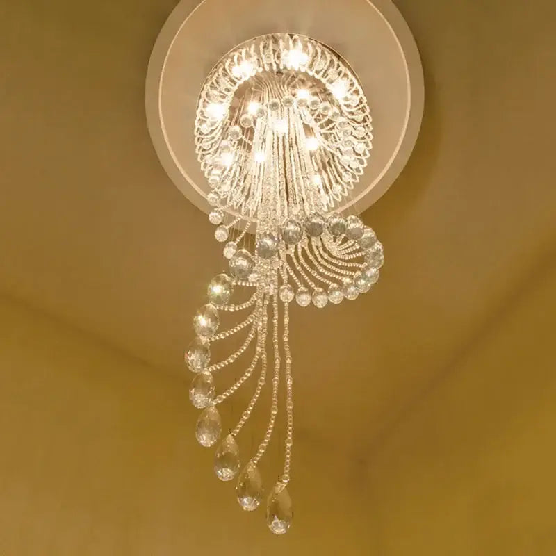 Crystal Spiral Ceiling Chandelier