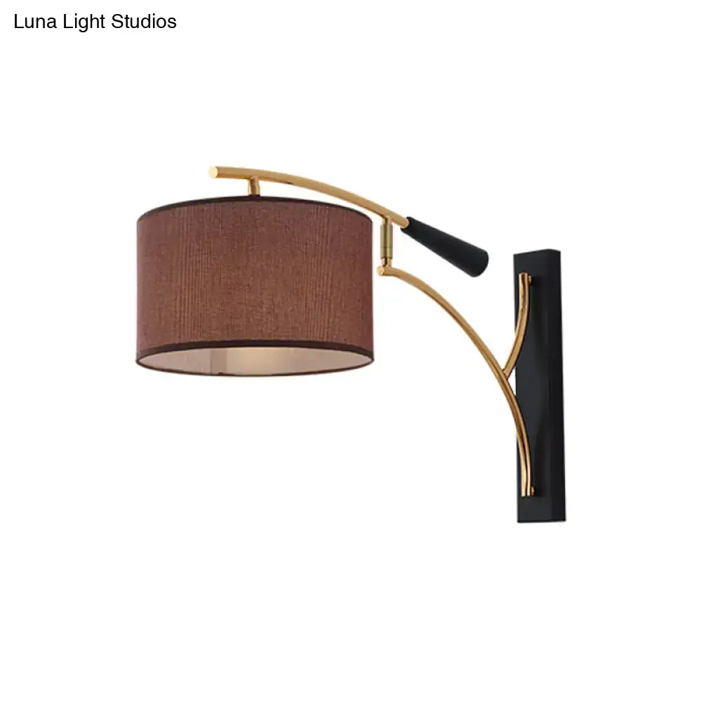 Flaxen Drum Wall Lamp