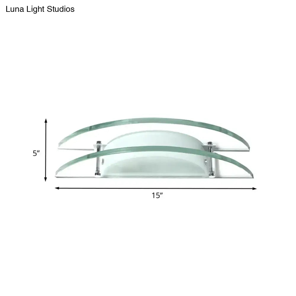 Chrome Dual Arc Wall Sconce