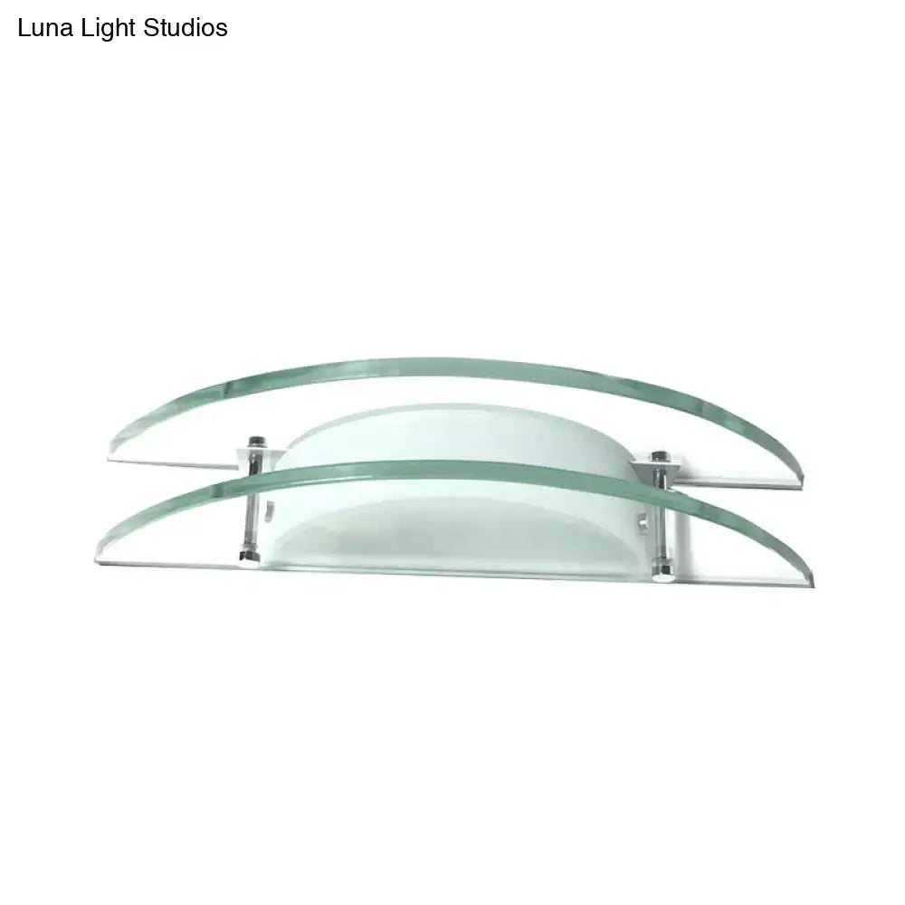 Chrome Dual Arc Wall Sconce