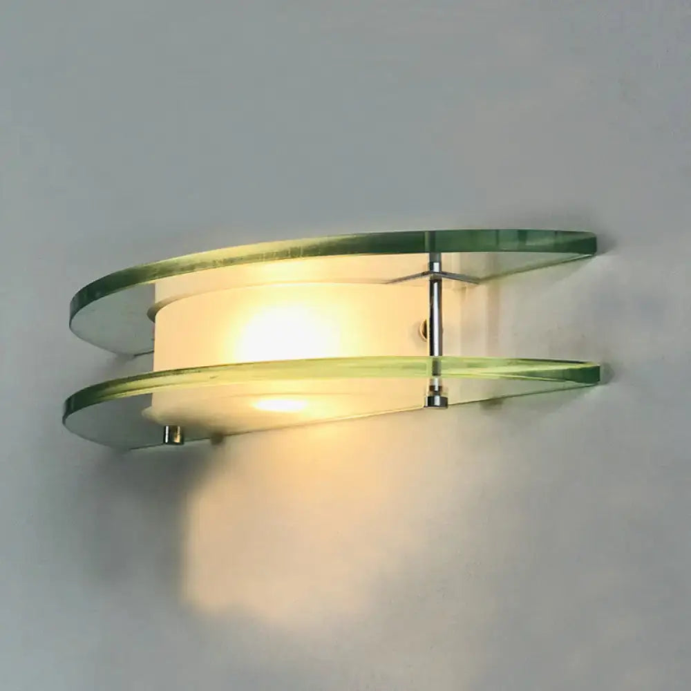 Chrome Dual Arc Wall Sconce