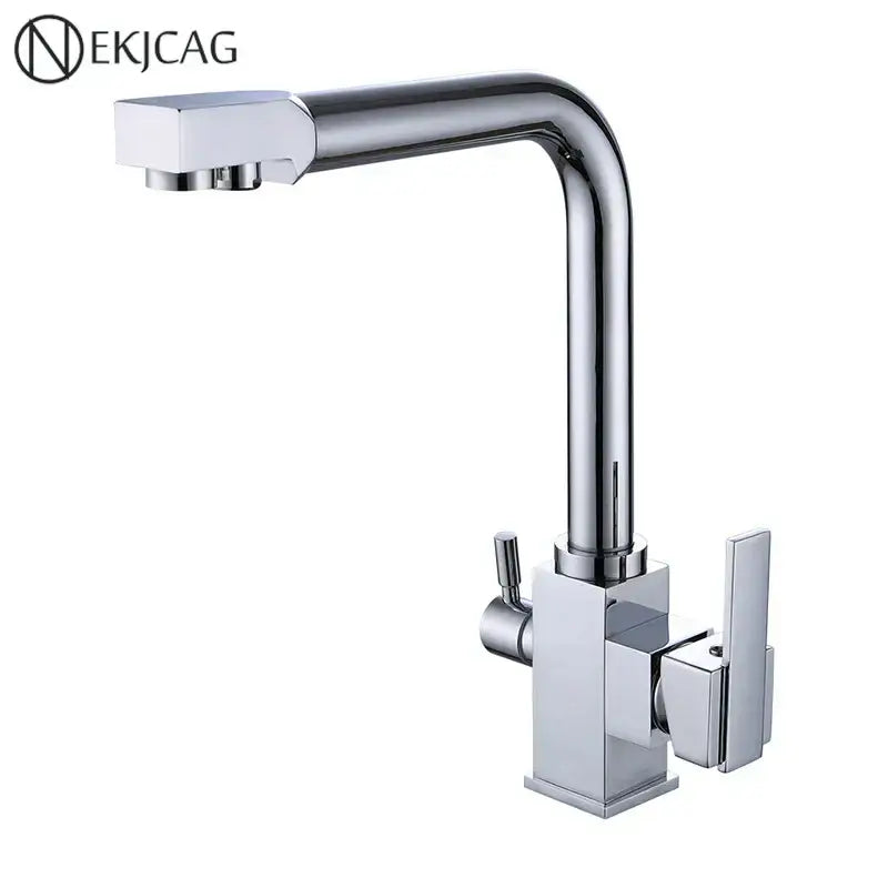 Gold Dual Outlet Kitchen Faucet