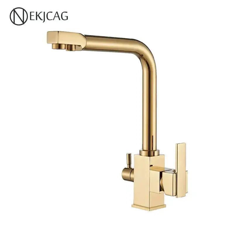 Gold Dual Outlet Kitchen Faucet