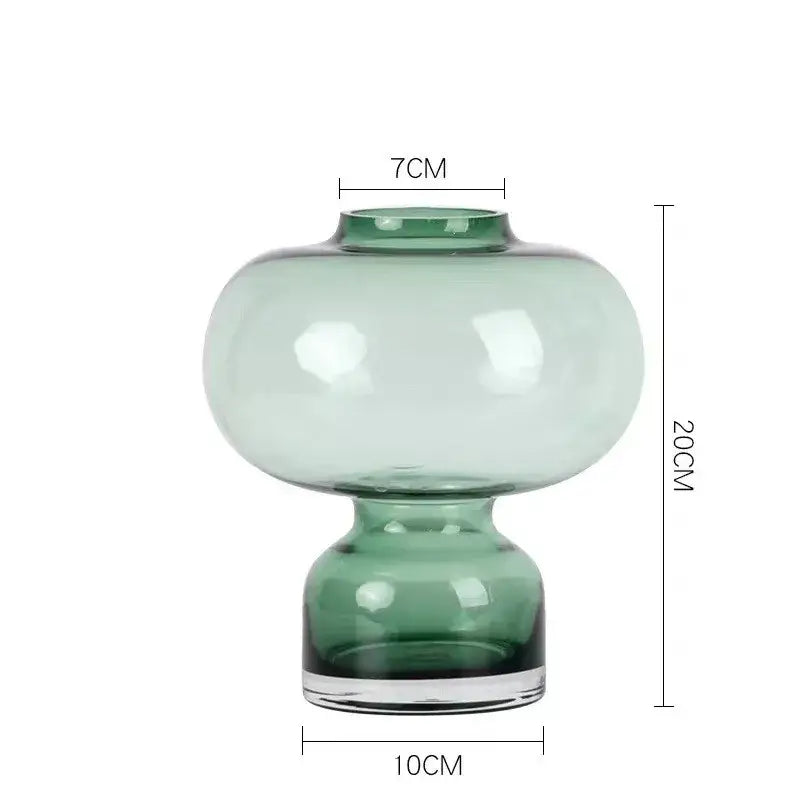 Green Gourd Glass Vase