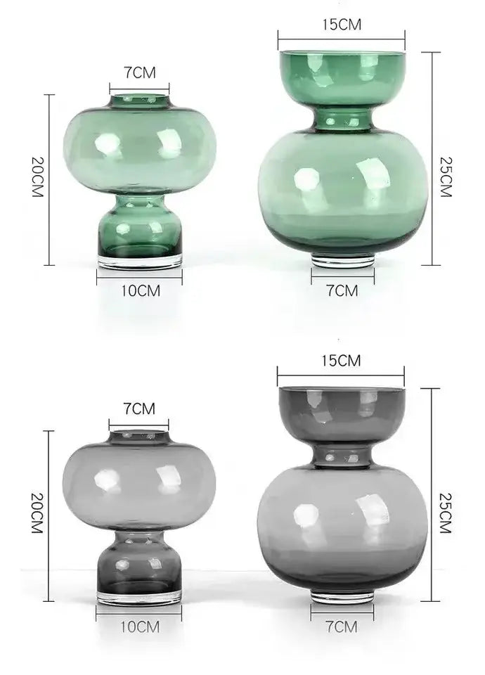 Green Gourd Glass Vase
