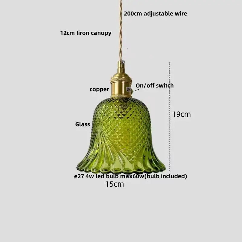 Clear Glass Minimalist Knob-Switch Pendant Lamp