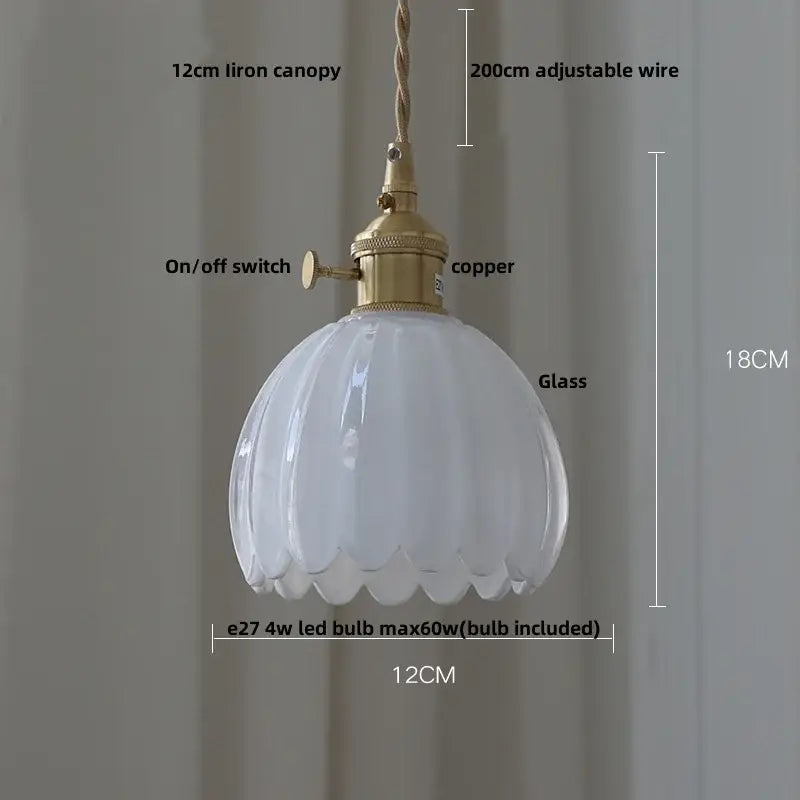 Clear Glass Minimalist Knob-Switch Pendant Lamp