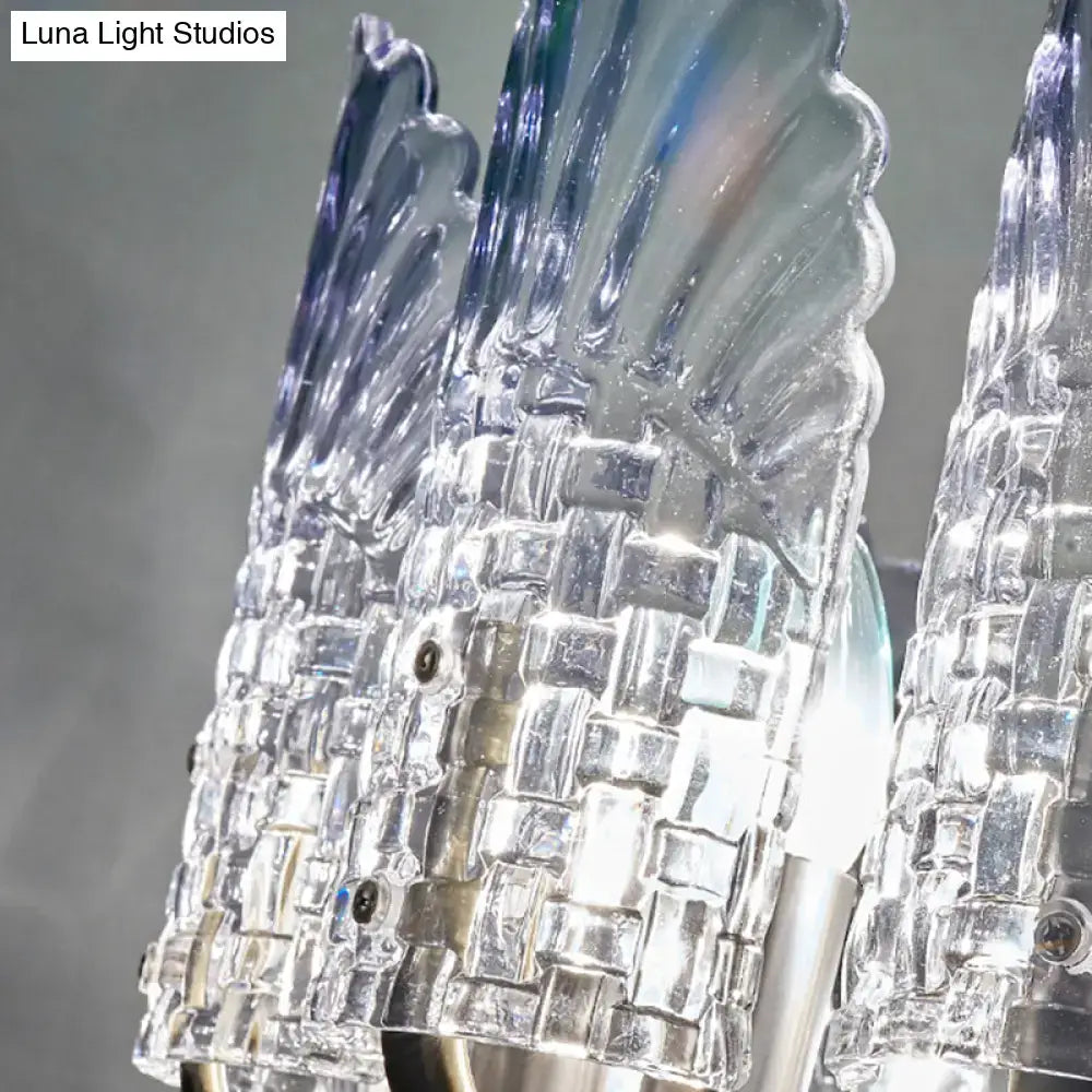 Clear Crystal Wall Sconce Floating Illusion