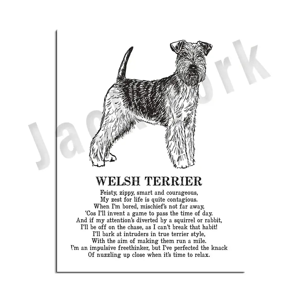 Black White Dog Poster Set