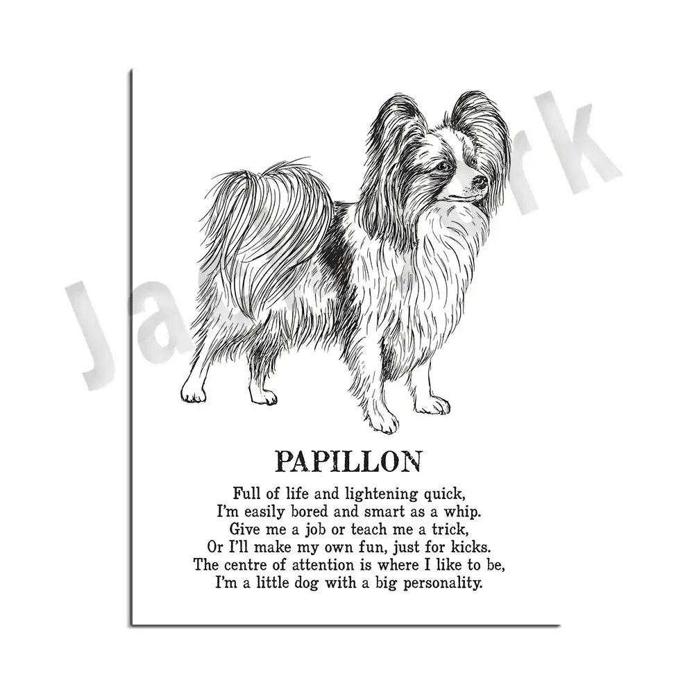 Black White Dog Poster Set