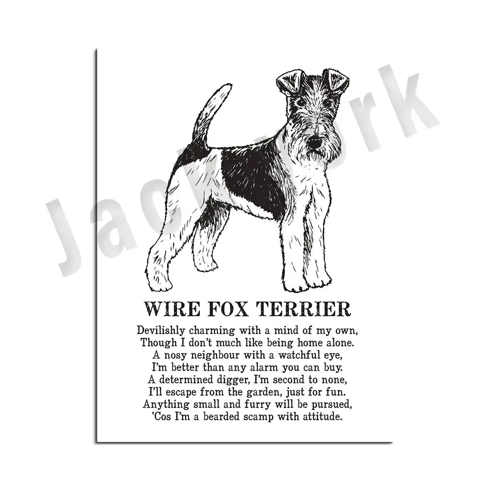 Black White Dog Poster Set