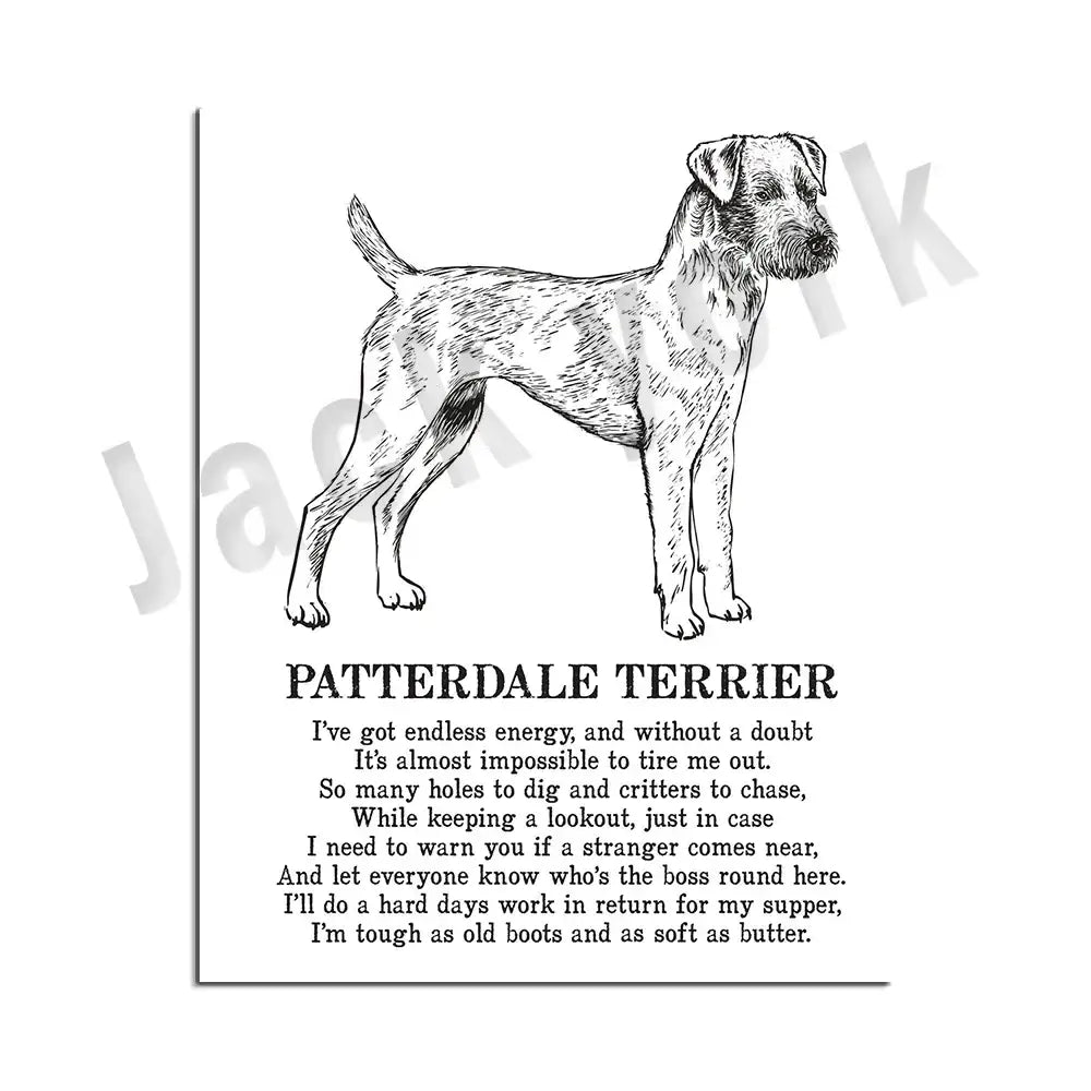 Black White Dog Poster Set