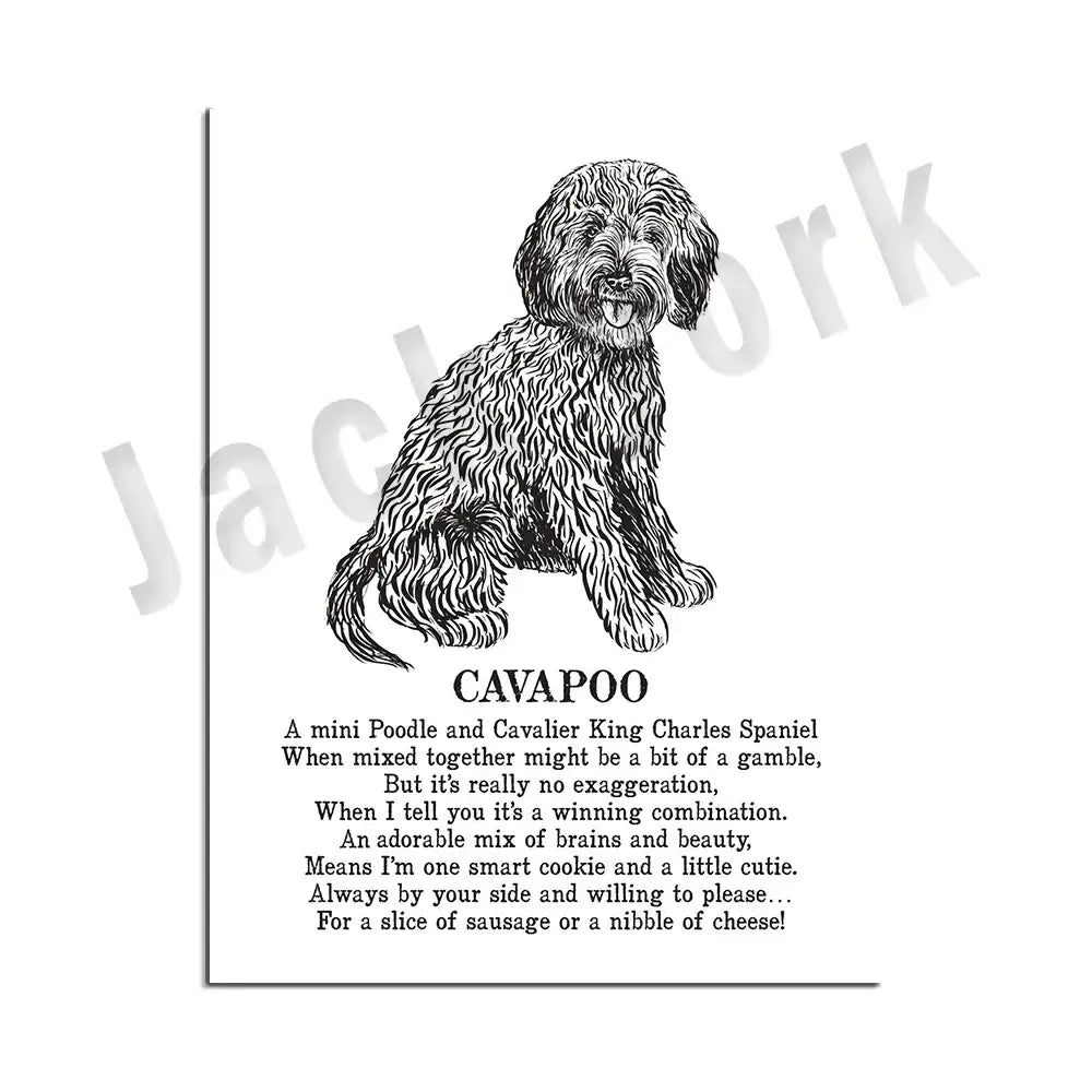 Black White Dog Poster Set