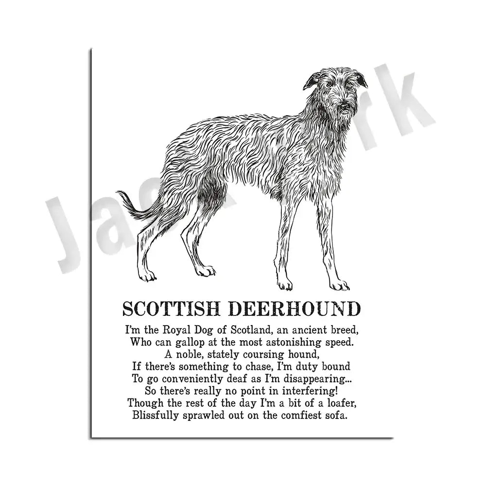 Black White Dog Poster Set