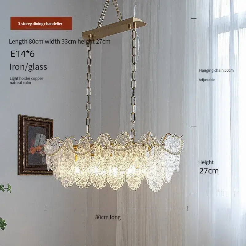 Gold Glass LED Chandelier