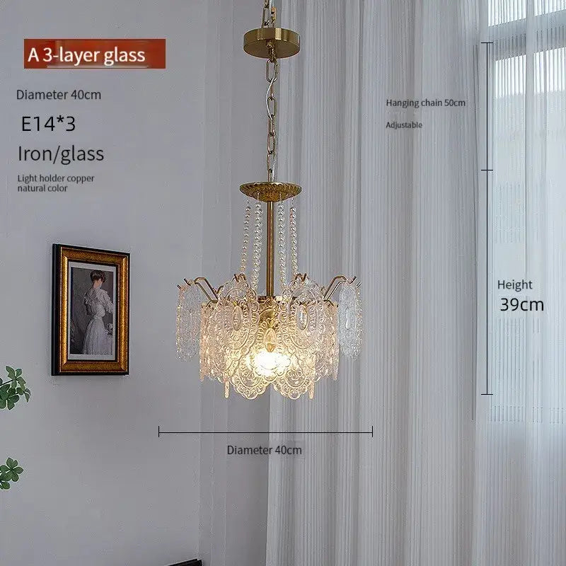Gold Glass LED Chandelier